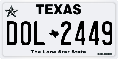 TX license plate DOL2449