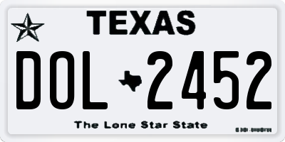 TX license plate DOL2452