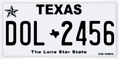 TX license plate DOL2456