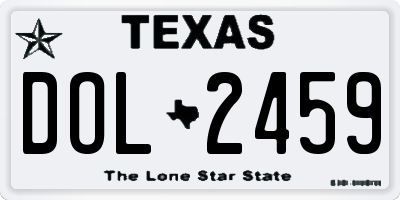 TX license plate DOL2459