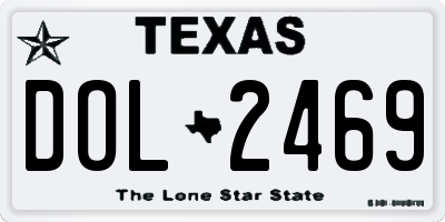 TX license plate DOL2469