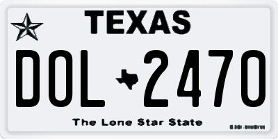 TX license plate DOL2470
