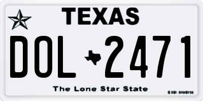 TX license plate DOL2471
