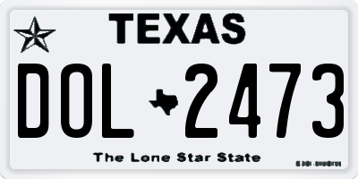 TX license plate DOL2473
