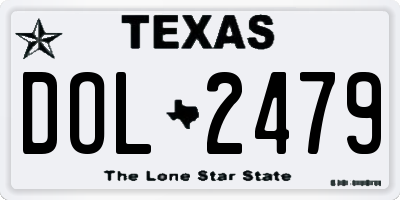 TX license plate DOL2479