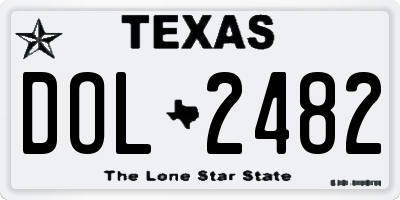 TX license plate DOL2482