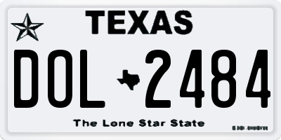 TX license plate DOL2484