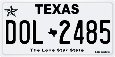 TX license plate DOL2485