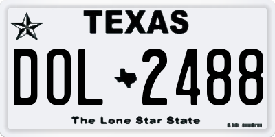 TX license plate DOL2488