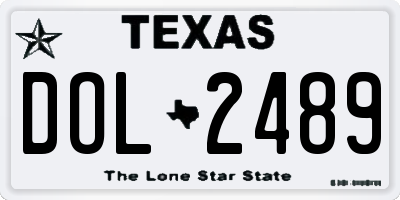 TX license plate DOL2489