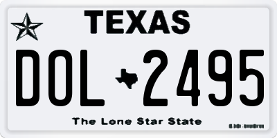 TX license plate DOL2495
