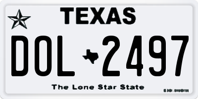 TX license plate DOL2497