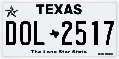 TX license plate DOL2517