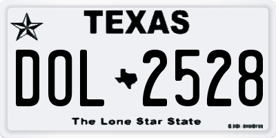 TX license plate DOL2528