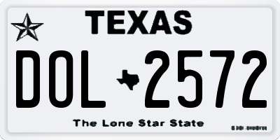 TX license plate DOL2572
