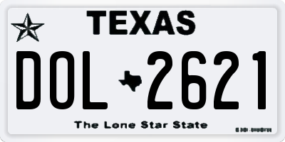 TX license plate DOL2621