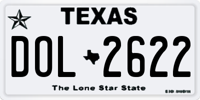 TX license plate DOL2622