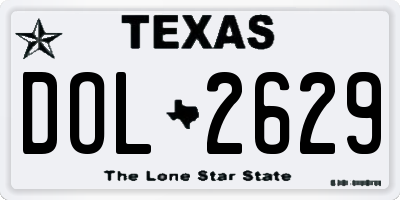 TX license plate DOL2629