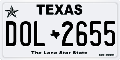 TX license plate DOL2655