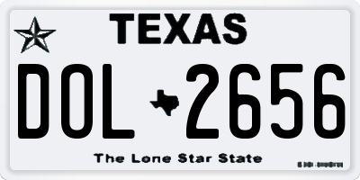 TX license plate DOL2656