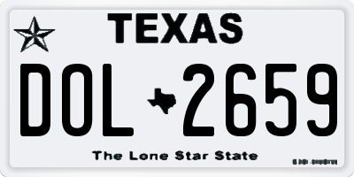 TX license plate DOL2659