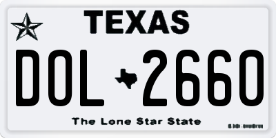 TX license plate DOL2660