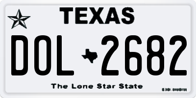 TX license plate DOL2682