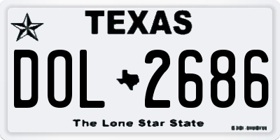 TX license plate DOL2686