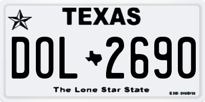 TX license plate DOL2690