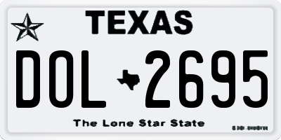 TX license plate DOL2695