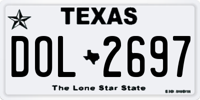 TX license plate DOL2697