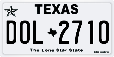 TX license plate DOL2710