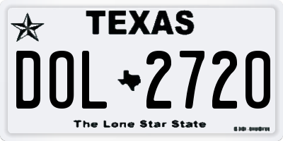 TX license plate DOL2720