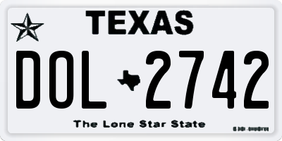 TX license plate DOL2742