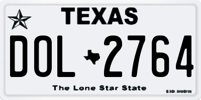 TX license plate DOL2764