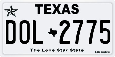 TX license plate DOL2775
