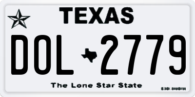 TX license plate DOL2779
