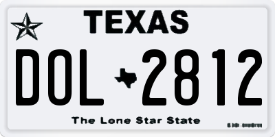 TX license plate DOL2812