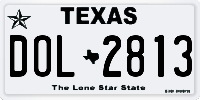 TX license plate DOL2813