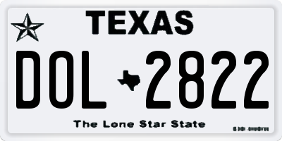 TX license plate DOL2822