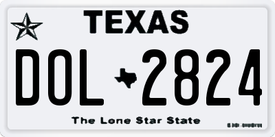 TX license plate DOL2824