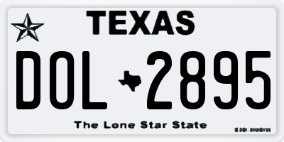 TX license plate DOL2895