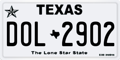 TX license plate DOL2902
