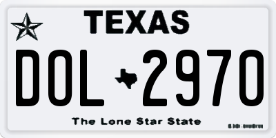 TX license plate DOL2970