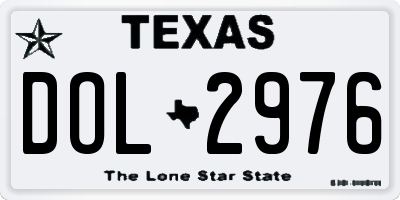 TX license plate DOL2976