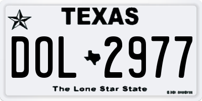 TX license plate DOL2977