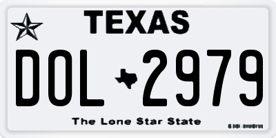 TX license plate DOL2979