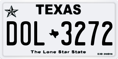 TX license plate DOL3272