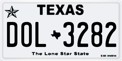 TX license plate DOL3282