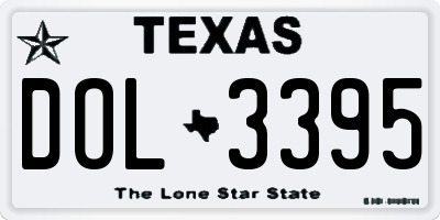 TX license plate DOL3395